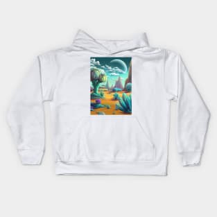 Alien World Landscape 2 Kids Hoodie